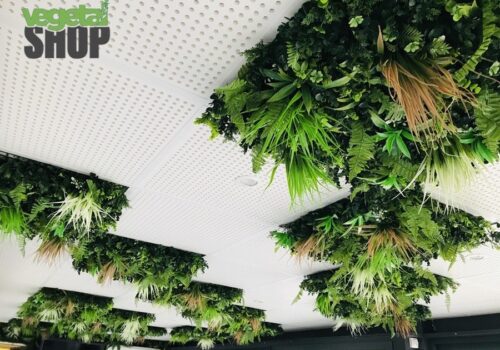 dalle-vegetale-faux-plafond-anti feu decoration bureaux locaux vegetal shop