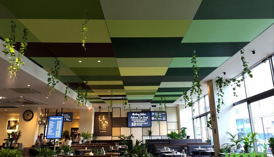 Dalle faux plafond multi couleur vegetal shop - Vegedalle